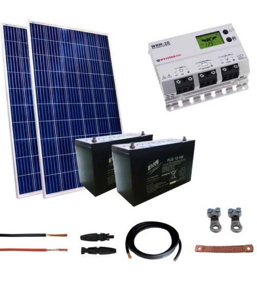 Kit fotovoltaico per camper con pannello semi-flessibie 150Wp CAMP150FLEX